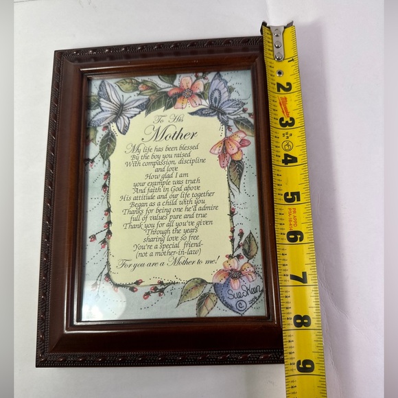 Framed art poem by Sue Skeen 2004 To his Mother - Picture 11 of 11